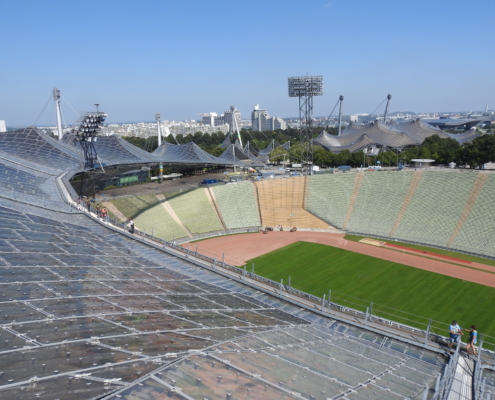 Golvende tenten over het Olympiapark