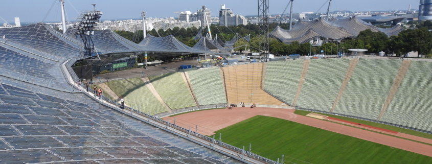 Golvende tenten over het Olympiapark