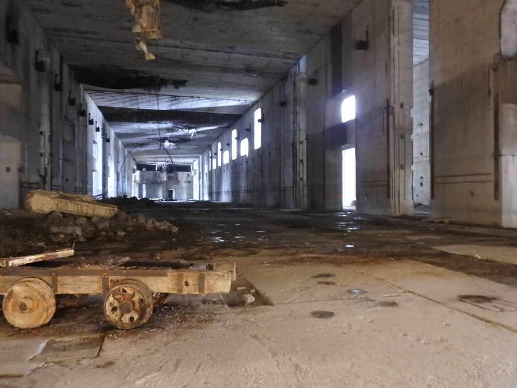 Het ongebruikte deel van de bunker, gelaten in de toestand van 1945